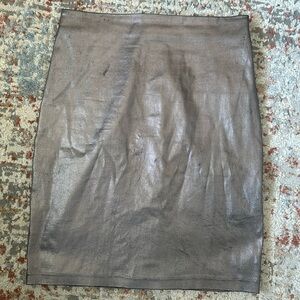 All saints metallic zip up pencil skirt